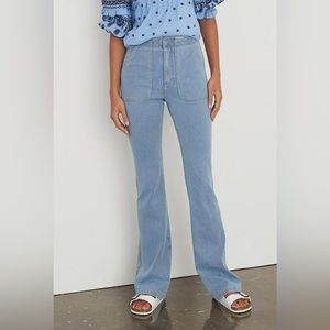 Anthropologie Pilcro High Rise Trouser Bootcut Light Wash Jeans